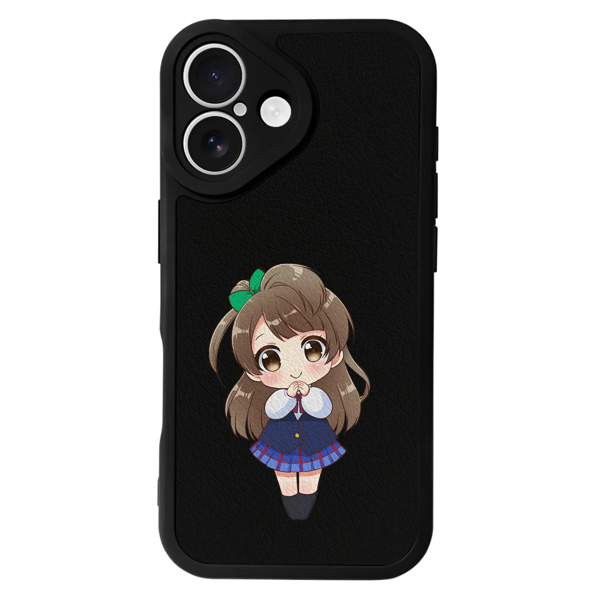 Love Live! グッズ,南ことり - IPhone 16シリーズ対応 ・ シリコンスマホケース ・ レザー調 ・ 高精度フィット ・ 耐衝撃 ・ ワイヤレス充電対応 ・ 精密カット